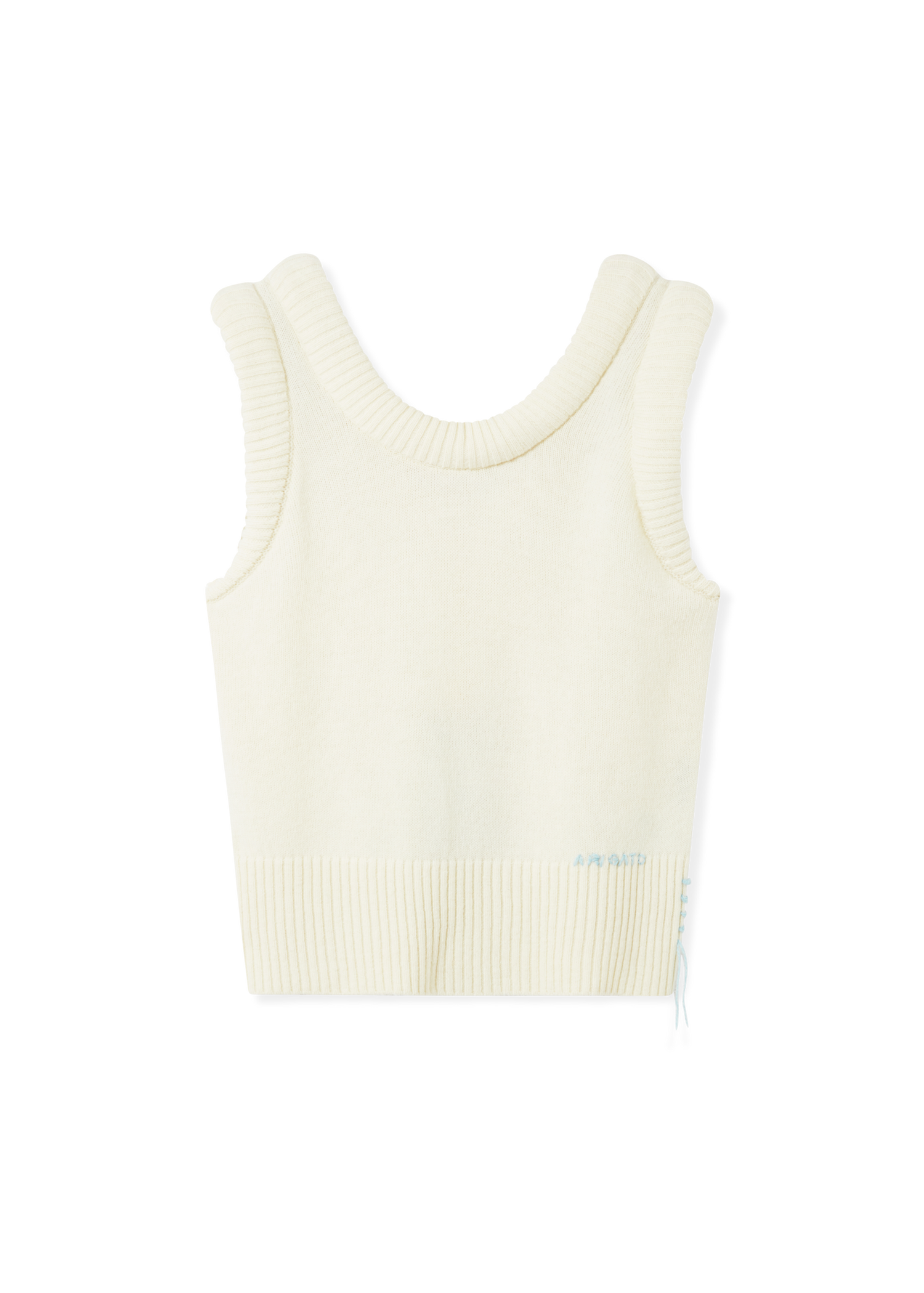 Vest AXEL ARIGATO Marla Knitted Ribbed Vest with Side Lacing Hvid | A3356004, 0