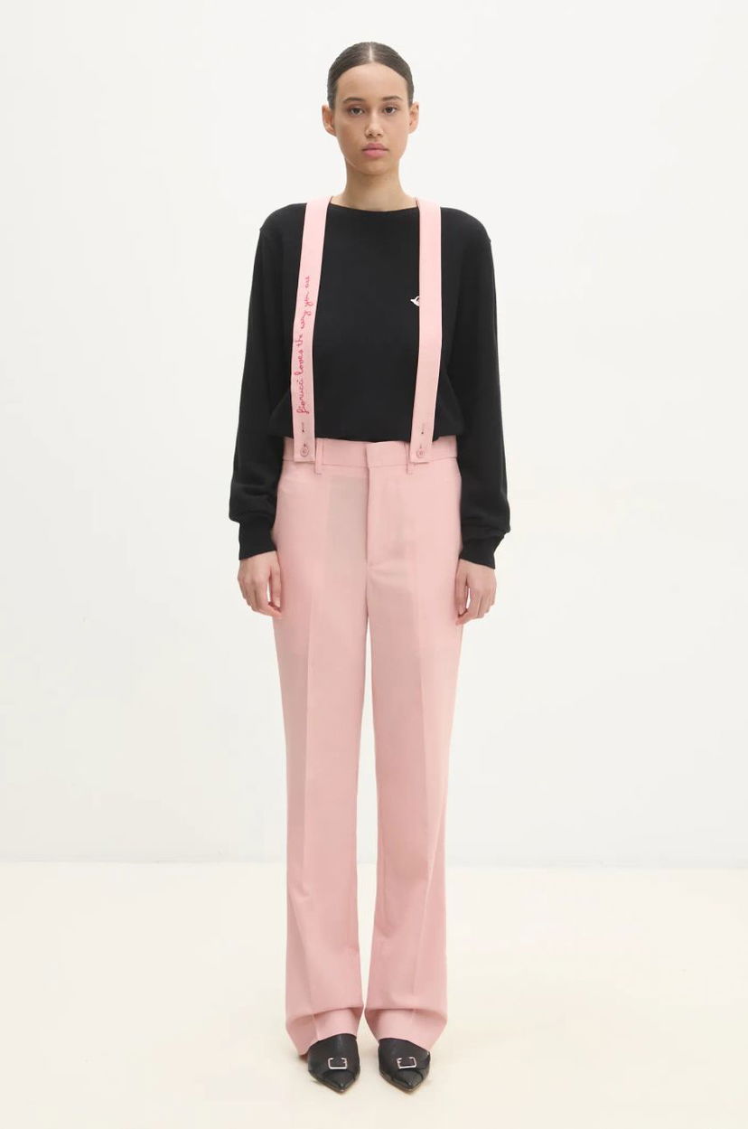 Bukser Fiorucci Fiorucci High Waist Pants Lyserød | W01FMBPA183WO01PN02