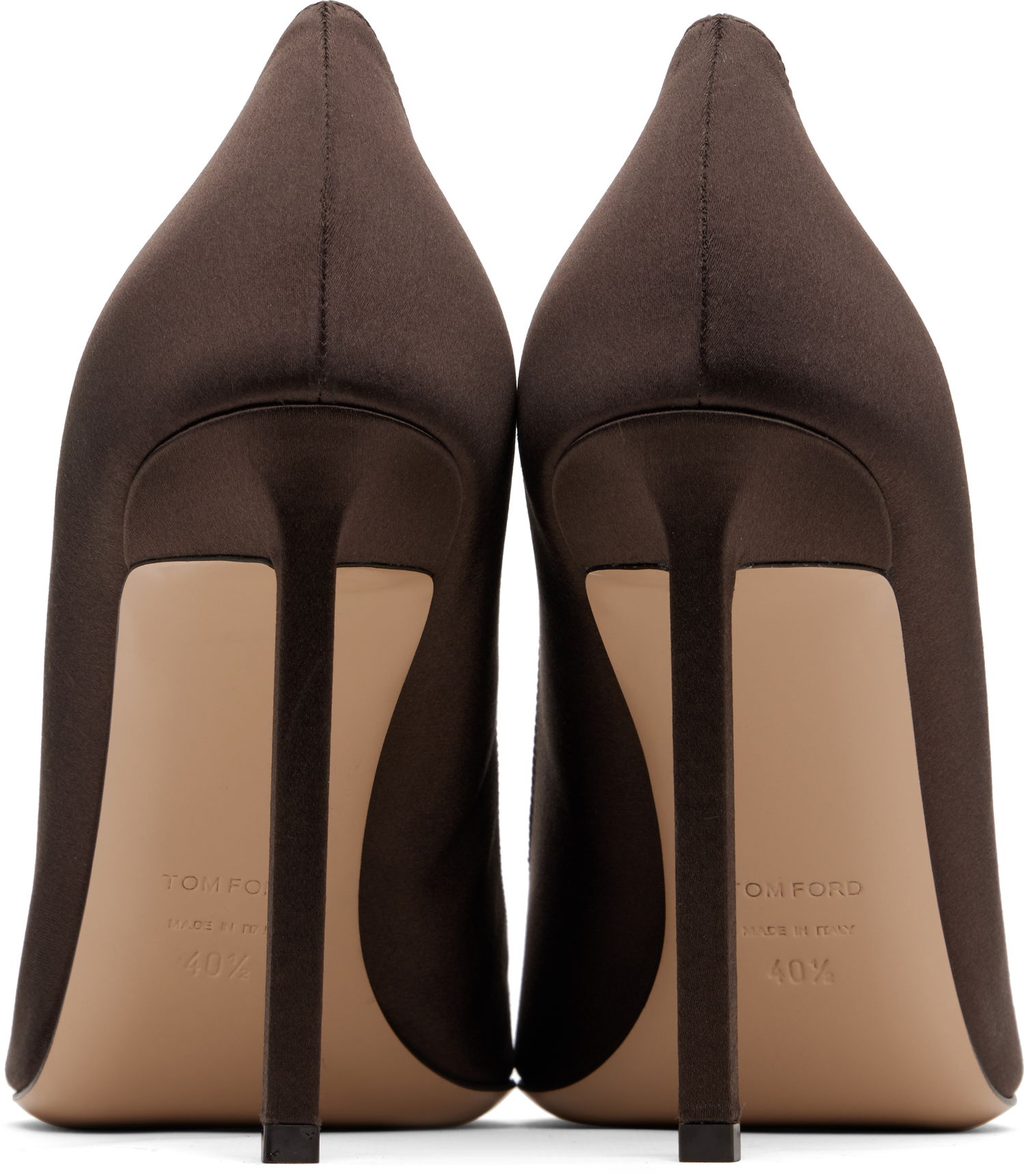Smykker Tom Ford TOM FORD Betty Satin Heels Brun | W3721-TSA001N, 1