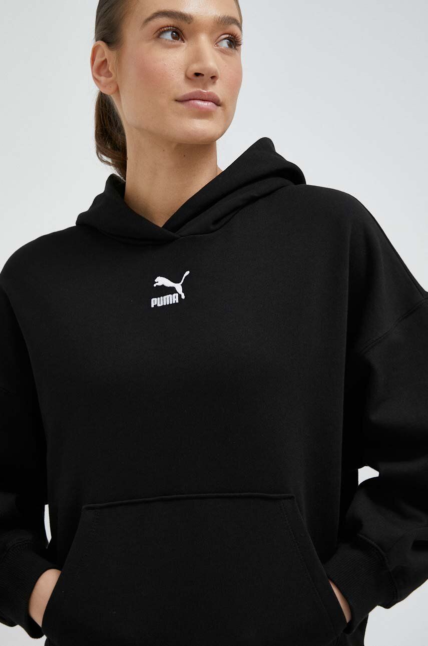 Sweatshirt Puma Classics Oversized Hoodie Sort | 535684, 0