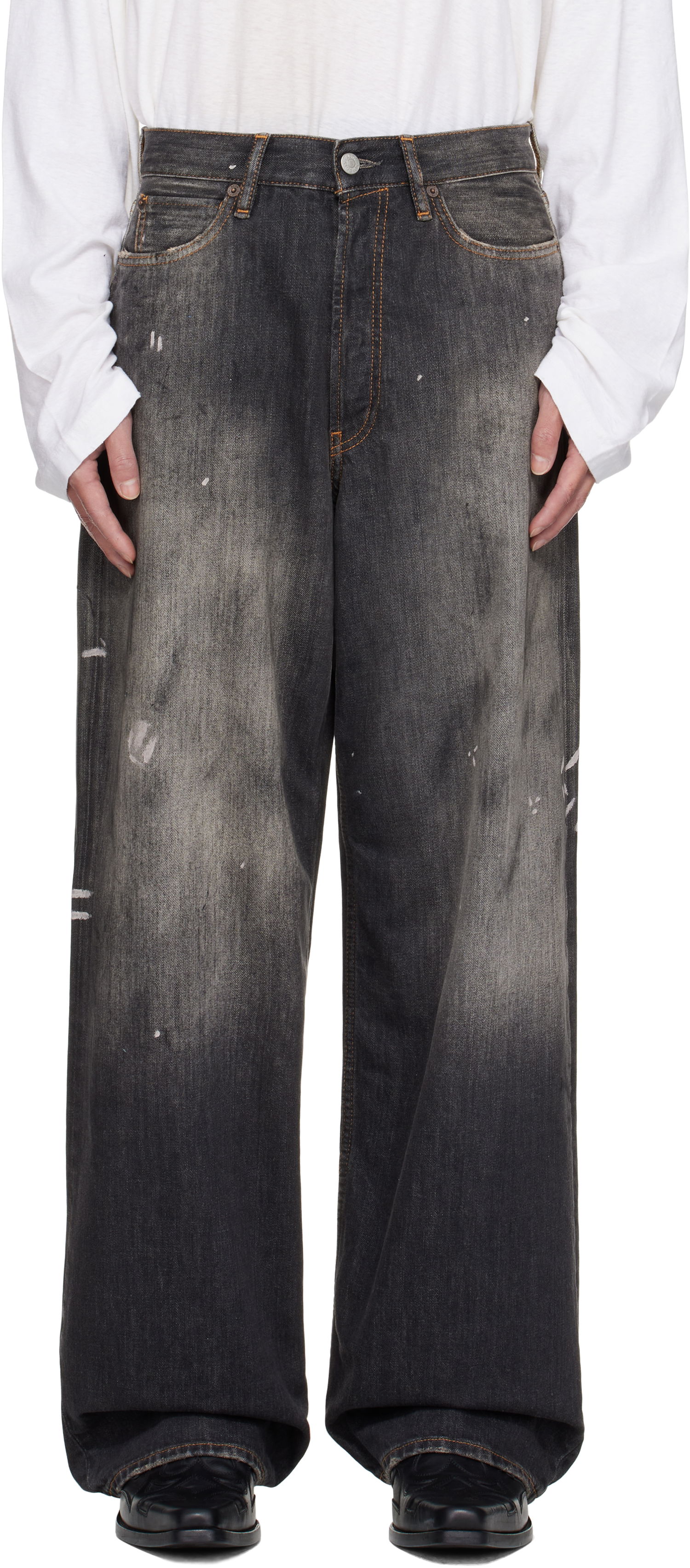 Jeans Acne Studios Acne Studios Loose Fit 1981 Jeans Sort | C00081-, 0