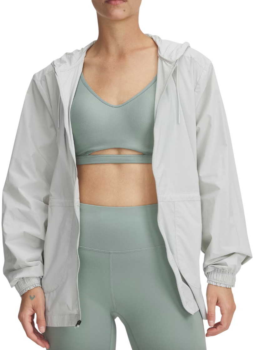 Vindjakke Under Armour Under Armour Cinch Waist Hooded Jacket Grøn | 1389502-377