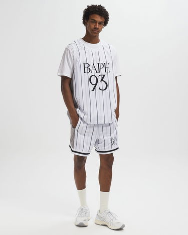 Shorts BAPE Reversible Relaxed Fit Mesh Shorts Hvid | 001SPL301325MWH, 2