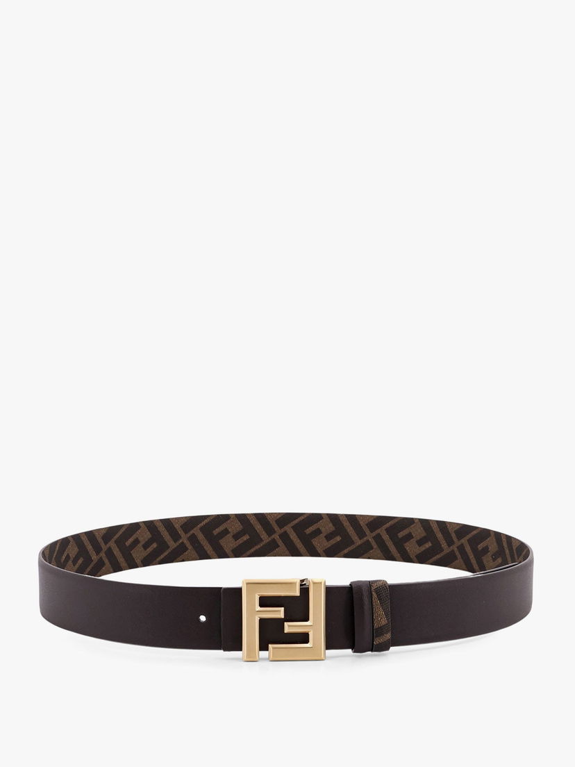 Bælter FENDI Fendi Reversible FF Buckle Belt Brun | 7C0541ASIWF1S9U