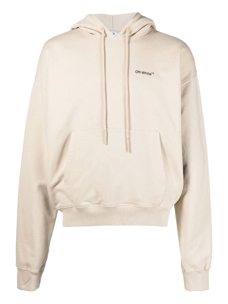 Sweatshirt Off-White Caravaggio Saint Jerome Writing Arrows Oversized Hoodie Beige | OMBB037S22FLE0031710