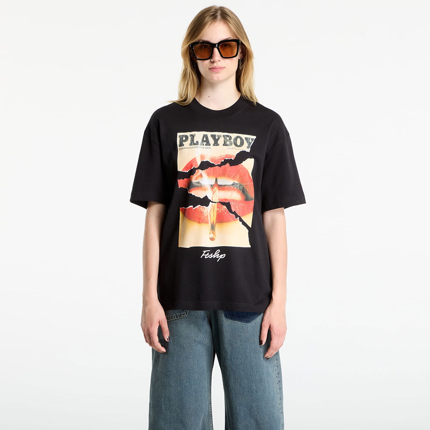 T-shirt Footshop Playboy x FTSHP Cover Tee 2013/11 UNISEX Black Sort | FTSHP_524, 1