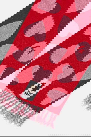 Tørklæde BAPE A Bathing Ape I Love Bape Wool Blend Scarf Lyserød | 1K80282001, 1