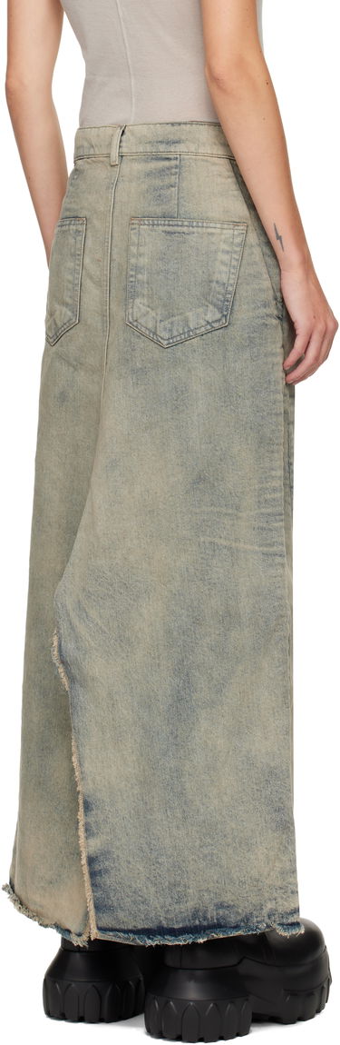 Nederdel Rick Owens Rick Owens Concordians Long Slivered Denim Midi Skirt Blå | RP02E4367 DWG, 2