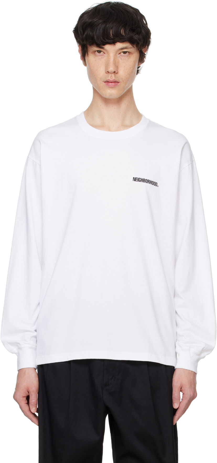 T-shirt Neighborhood Long Sleeve T-Shirt Hvid | 242PCNH-LT01