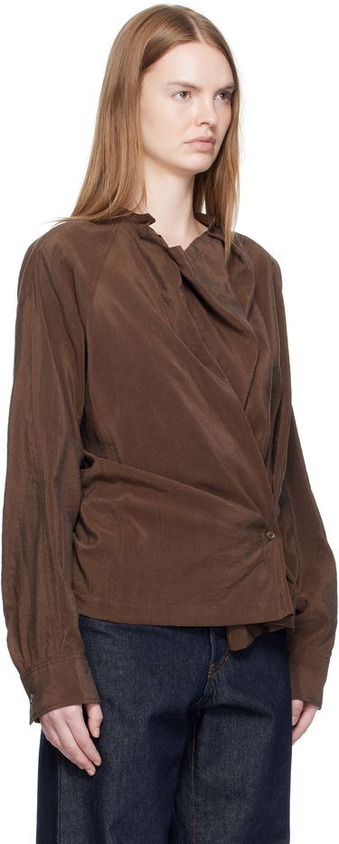 Skuldertaske LEMAIRE Lemaire Twisted Wrap Blouse Grå | TO1081 LF1308, 4