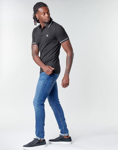 Polo skjorte CALVIN KLEIN TIPPING SLIM POLO Sort | J30J315603-BAE-NOOS, 3