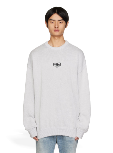 Sweater Balenciaga BB Paris Icon Sweater Grå | 696226-T3252-9012