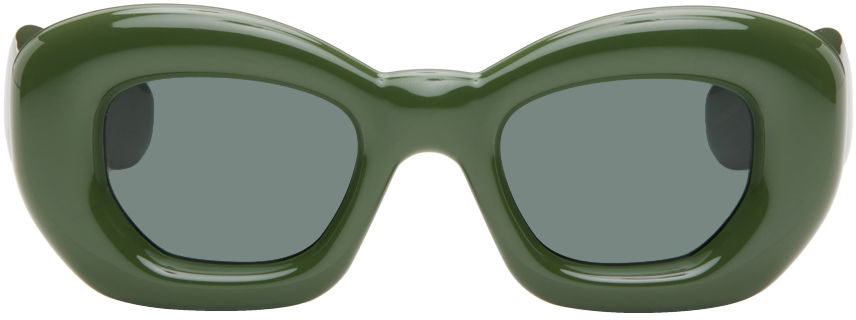 Solbriller Loewe Inflated Butterfly Sunglasses Grøn | LW40117I@4796N, 0