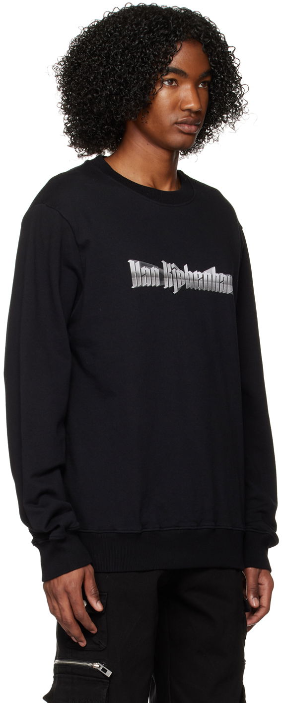 Sweater Han Kjøbenhavn Han Kjobenhavn Printed Sweatshirt Sort | M-132752, 1