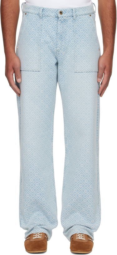 Jeans Casablanca Casablanca Relaxed Monogram Jeans Blå | MPF25-TR-331-01, 0