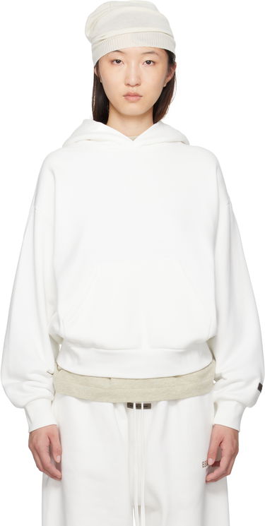 Sweatshirt Fear of God Fear of God ESSENTIALS Classic Fit Hoodie Hvid | 192SP255544FW, 0