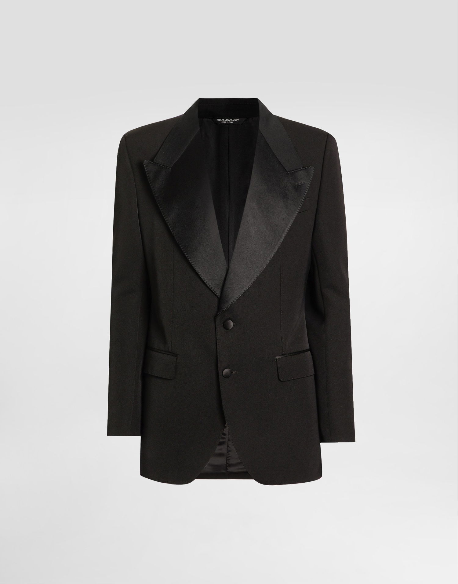 Jakke Dolce & Gabbana Dolce & Gabbana Single-Breasted Wool and Silk Blend Jacket Sort | G2VO2TGJ865N0000, 0