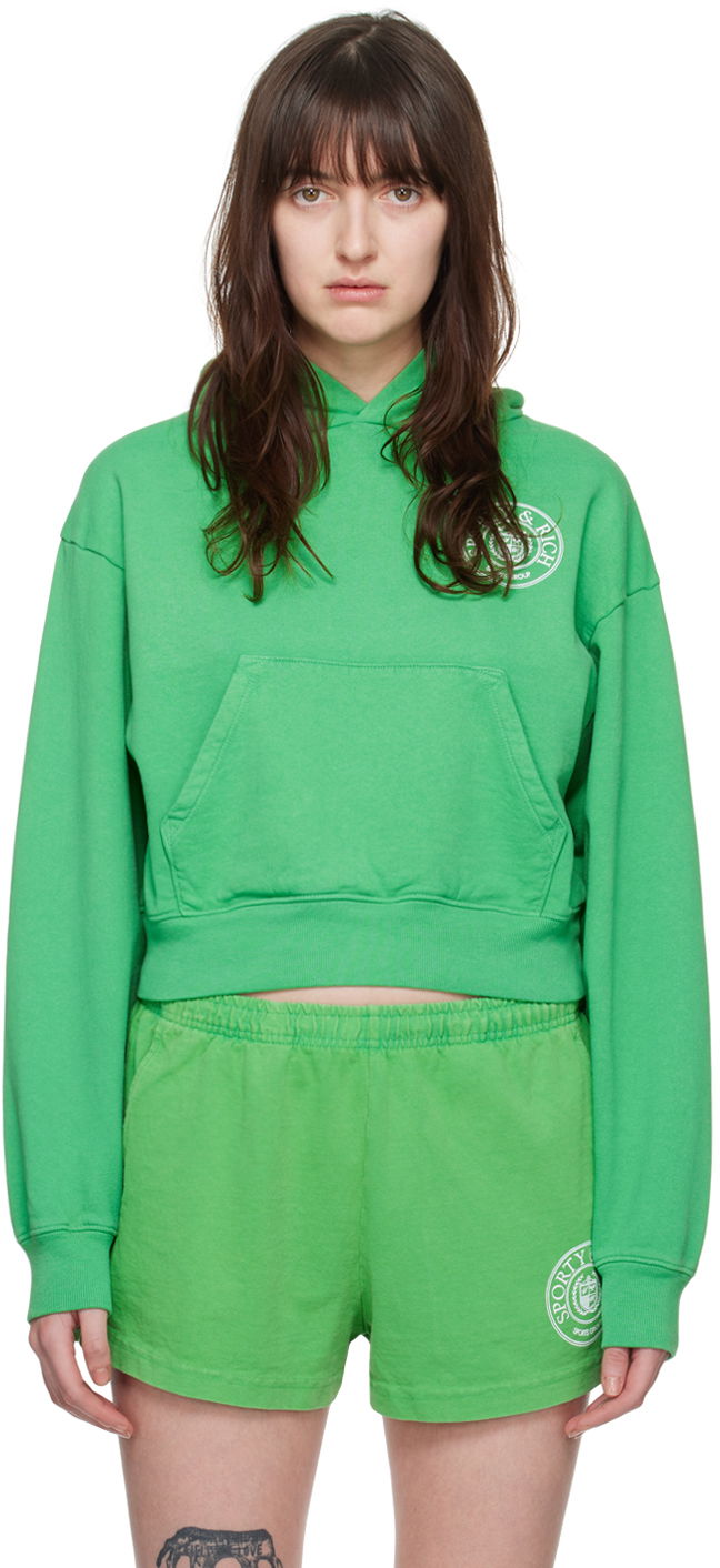 Sweatshirt Sporty & Rich Connecticut Crest Hoodie Grøn | HCAW2319VE
