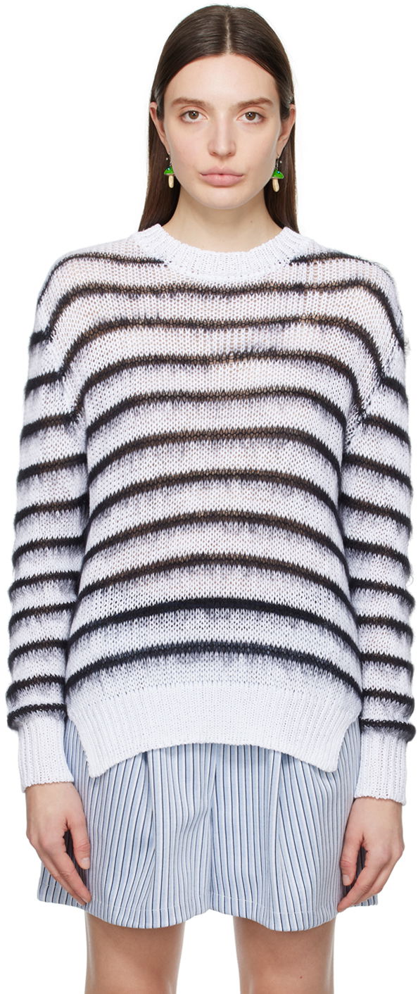 Sweater Marni Striped Sweater Lilla | GCMD0511Q0 UFCB21