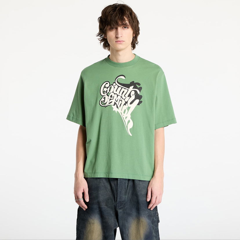 T-shirt Marcelo Burlon Marcelo Burlon County Melted Boxy T-Shirt Grøn | CMAA05AS25JER005526F