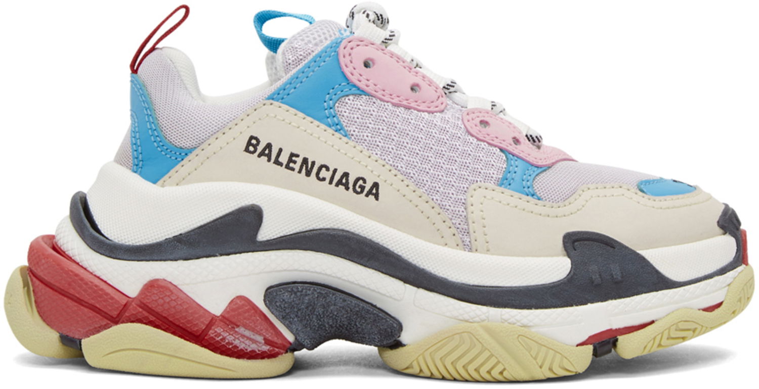 Sneakers og sko Balenciaga Triple S White Blue W Flerfarvet | 524039 W09OH 4196, 0