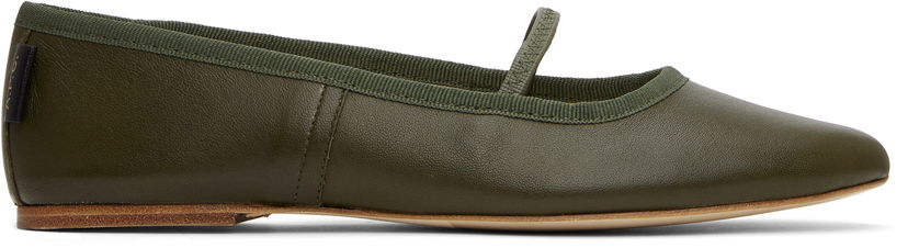 Tøj A.P.C. A.P.C. Swan Ballerina Flats Grøn | PXBVQ-F53295