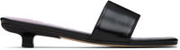 BY FAR Ceni Creased Leather Heeled Sandals