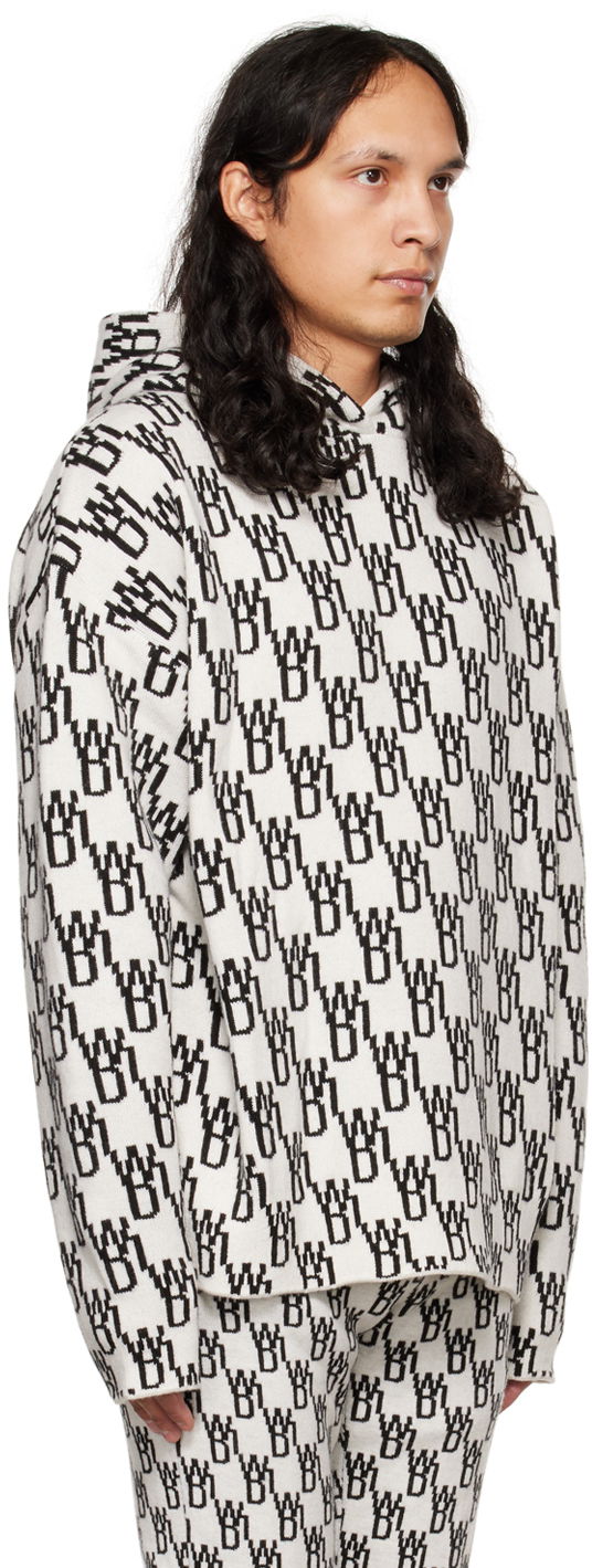 Sweater We11done We11done Graphic Print Hoodie Hvid | WD-KT3-22-628-U-IV, 1