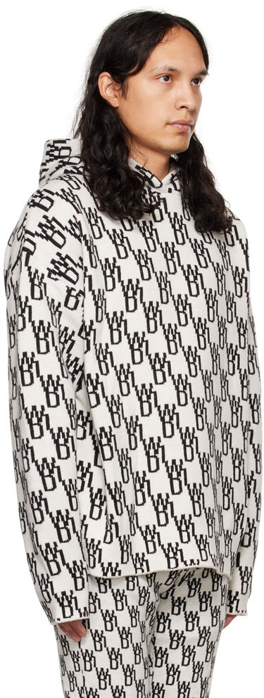 Sweater We11done We11done Graphic Print Hoodie Hvid | WD-KT3-22-628-U-IV, 1