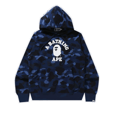 Sweatshirt BAPE Online Exclusive Color Camo College Pullover Hoodie Mørkeblå | 1H25 114 018 NAVY, 0