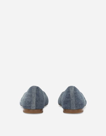 Sneakers og sko Dolce & Gabbana Dolce & Gabbana Patchwork Denim Embellished Ballet Flats (24-38) Blå | D10510AR1428C609, 2