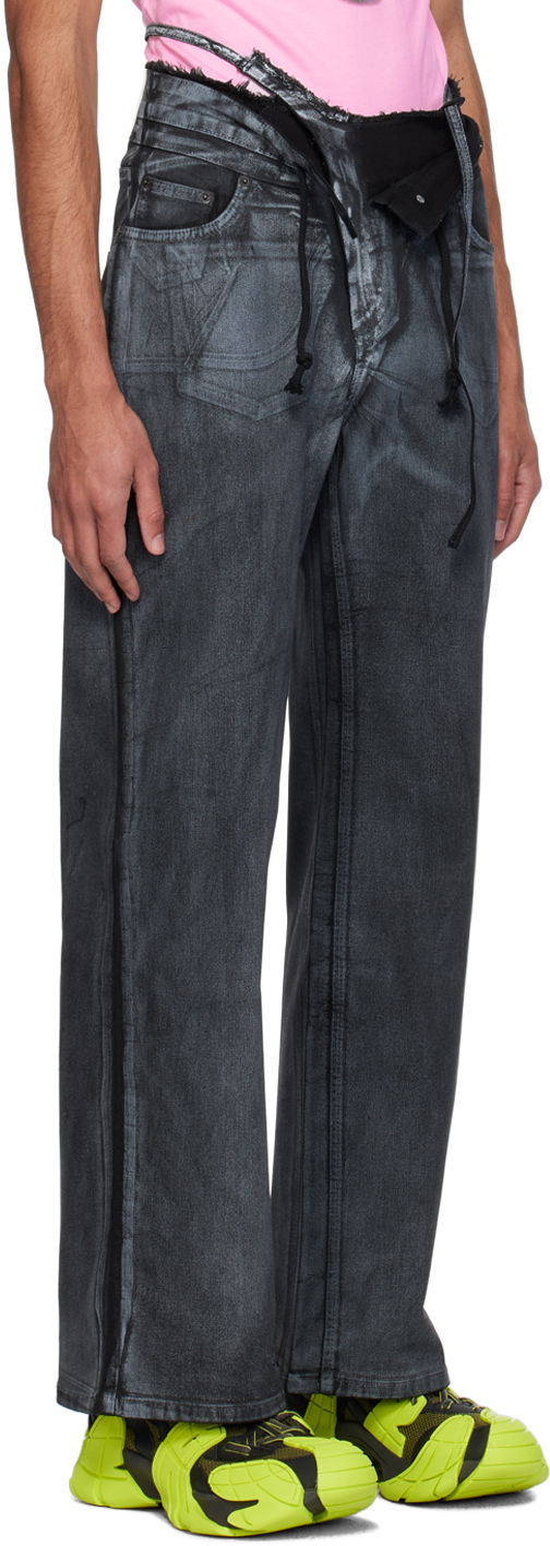 Jeans Ottolinger Ottolinger Double Fold Jeans Sort | 1702812, 1