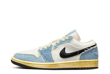 Sneakers og sko Jordan Air Jordan 1 Low SE "Sashiko Denim" Turkis | FN7670-493, 1