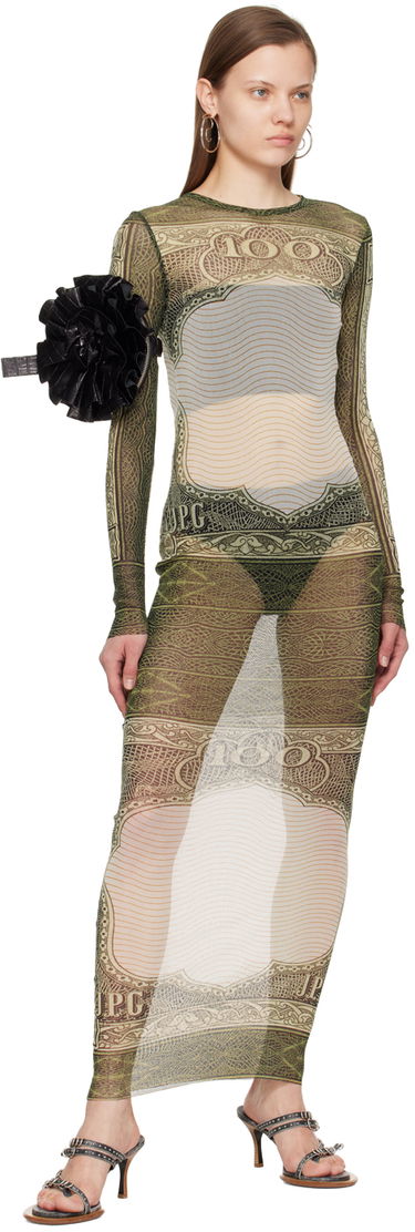 Kjole Jean Paul Gaultier Jean Paul Gaultier 'The Cartouche' Maxi Dress Grøn | 24/25-F-RO086-T515-400300156, 3