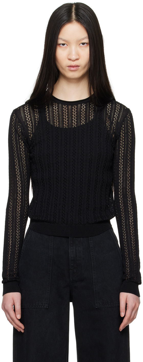 Sweater Khaite The Colleen Black Sweater Sort | 9606118
