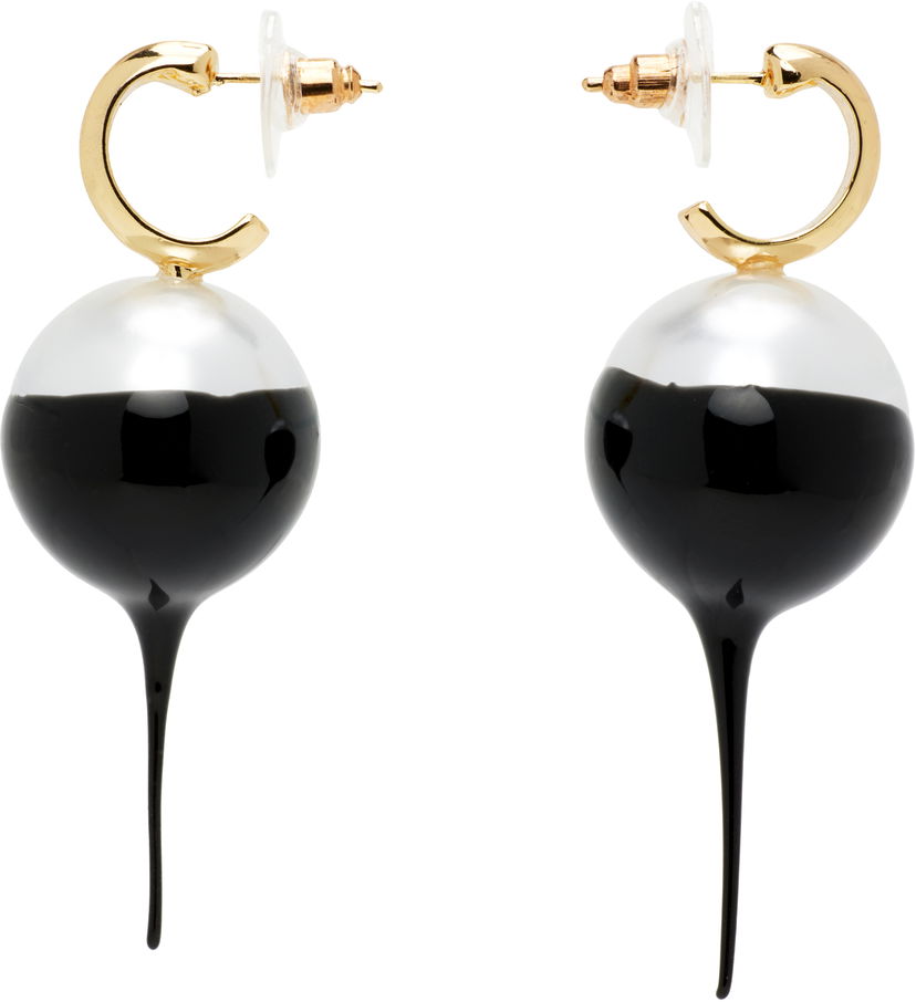 Øreringe Ottolinger Ottolinger Dipped Pearl Drop Earrings Hvid | 125-902625-01