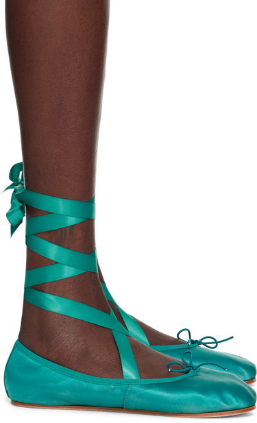 Tøj Repetto Repetto Sophia Ballerina Flats Grøn | V4109SAT, 0