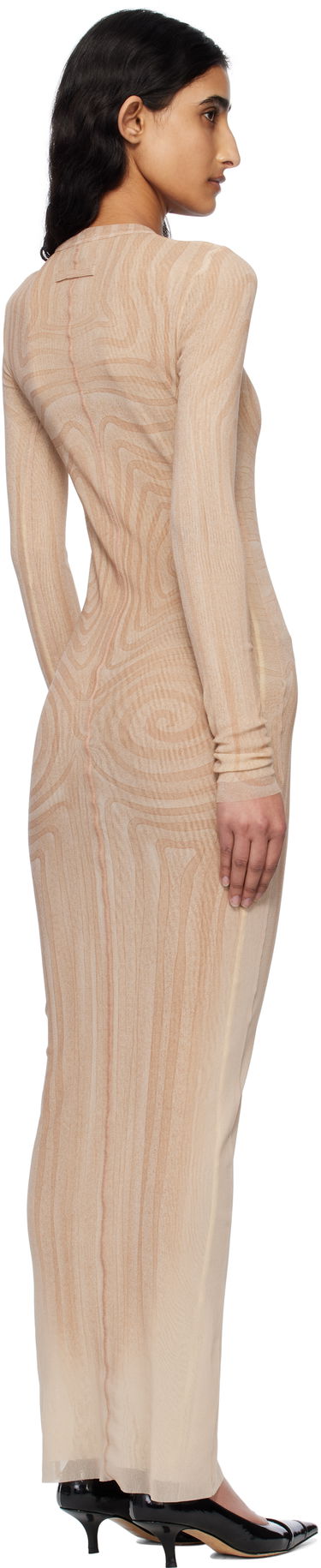 Kjole Jean Paul Gaultier Jean Paul Gaultier 'The Long Spirale' Maxi Dress Beige | 25/34-F-RO390-T587-2026, 2