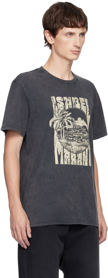 T-shirt ISABEL MARANT Isabel Marant Honore Graphic Print T-Shirt Beige | 25ATS0052HB-C3N09H, 4