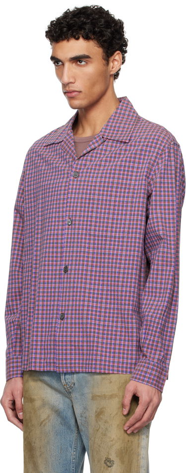 Skjorte OUR LEGACY Our Legacy Heusen Plaid Shirt Lilla | M2252HV, 3