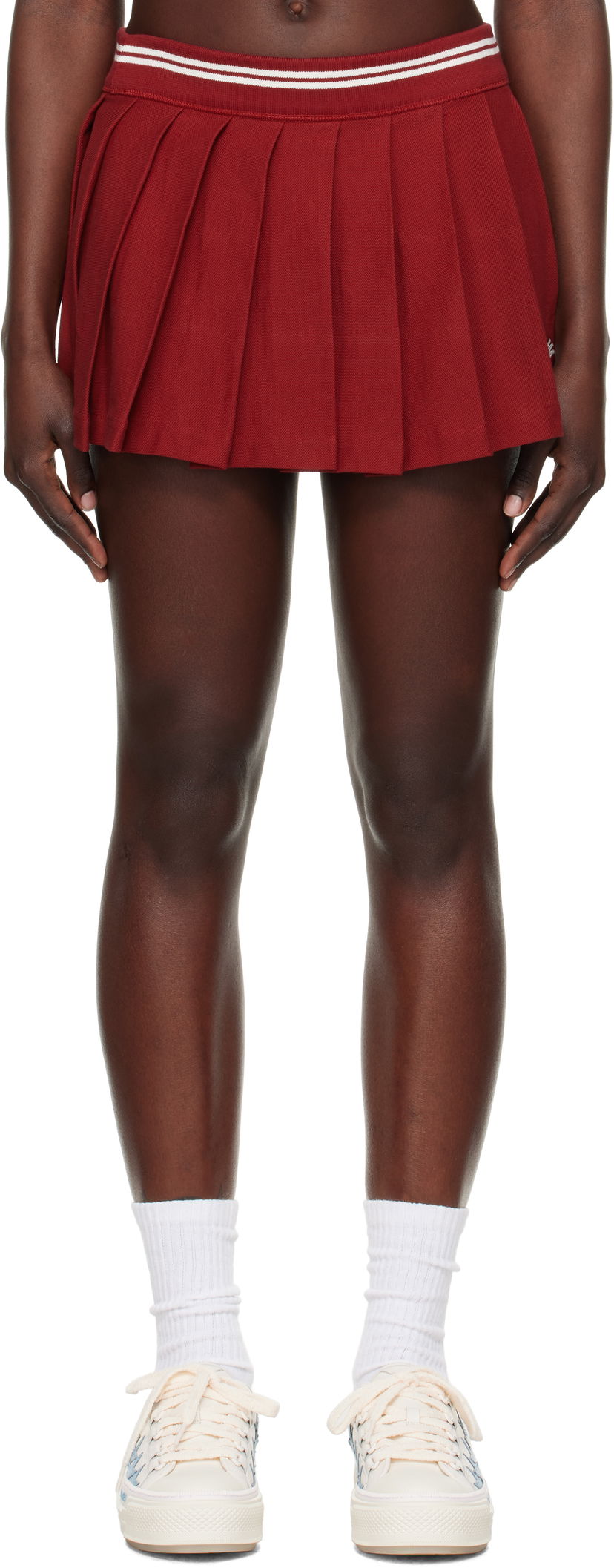 Nederdel AMIRI AMIRI MA Quad Pleated Miniskirt Rød | AWJYKR1001