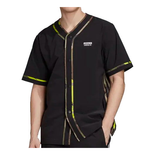 Skjorte adidas Originals Originals Casual Breathable Short Sleeve Baseball Shirt Sort | GK5912, 0