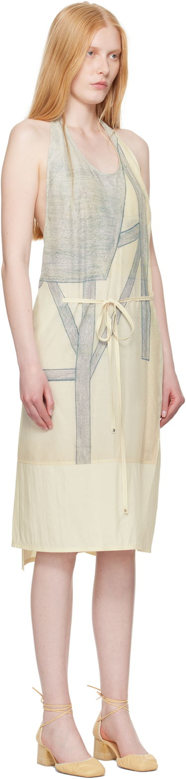 Kjole LEMAIRE Lemaire Philippe Weisbecker Apron Midi Dress Gul | DR1103 LF1414, 1
