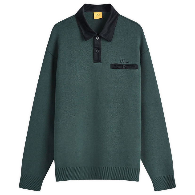 Polo skjorte Dime Casino Knit Rugby Polo Grøn | DIMEHO248FOR