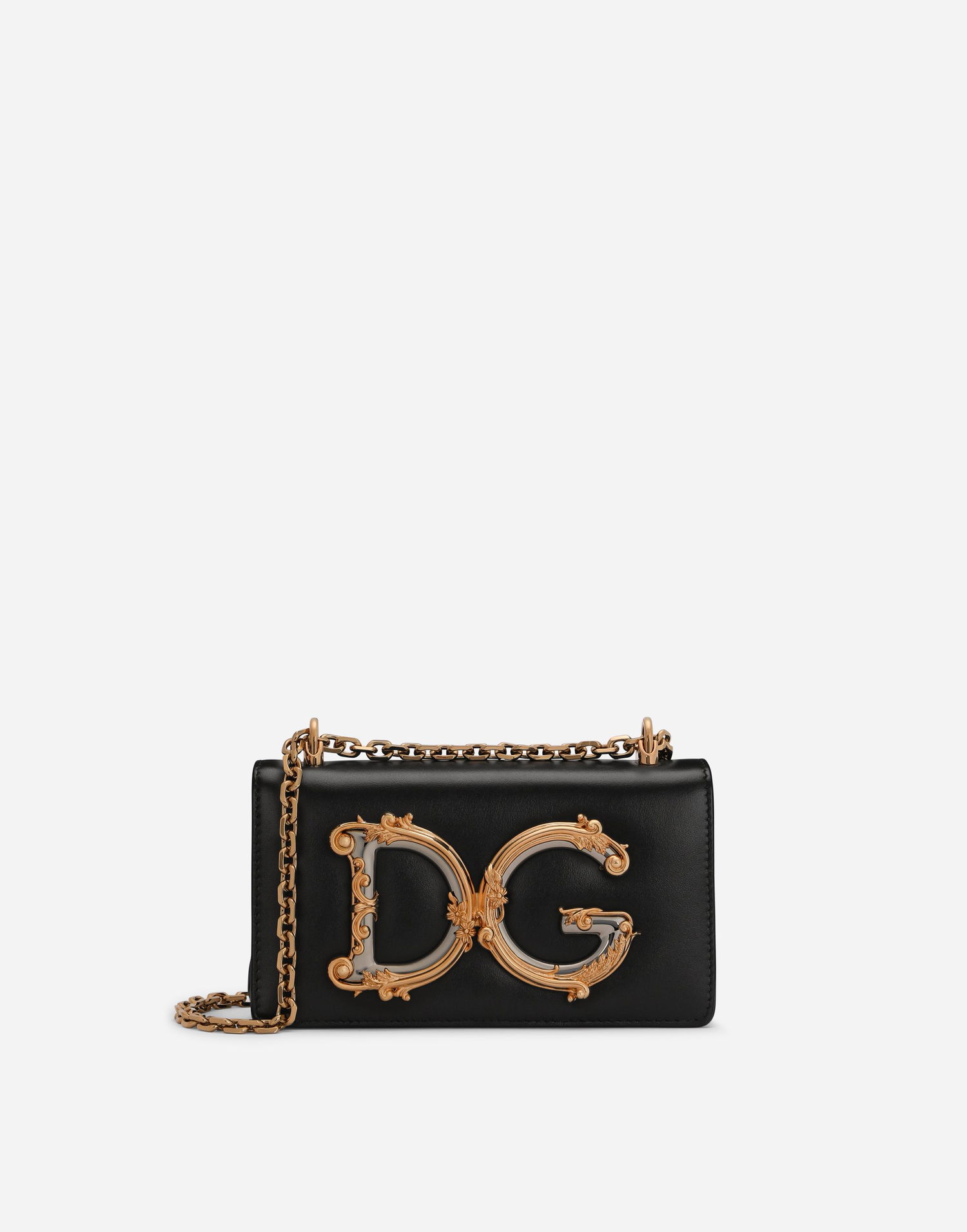 Håndtaske Dolce & Gabbana Dolce & Gabbana DG Girls Calfskin Phone Bag Sort | BI1416AW07080999, 0