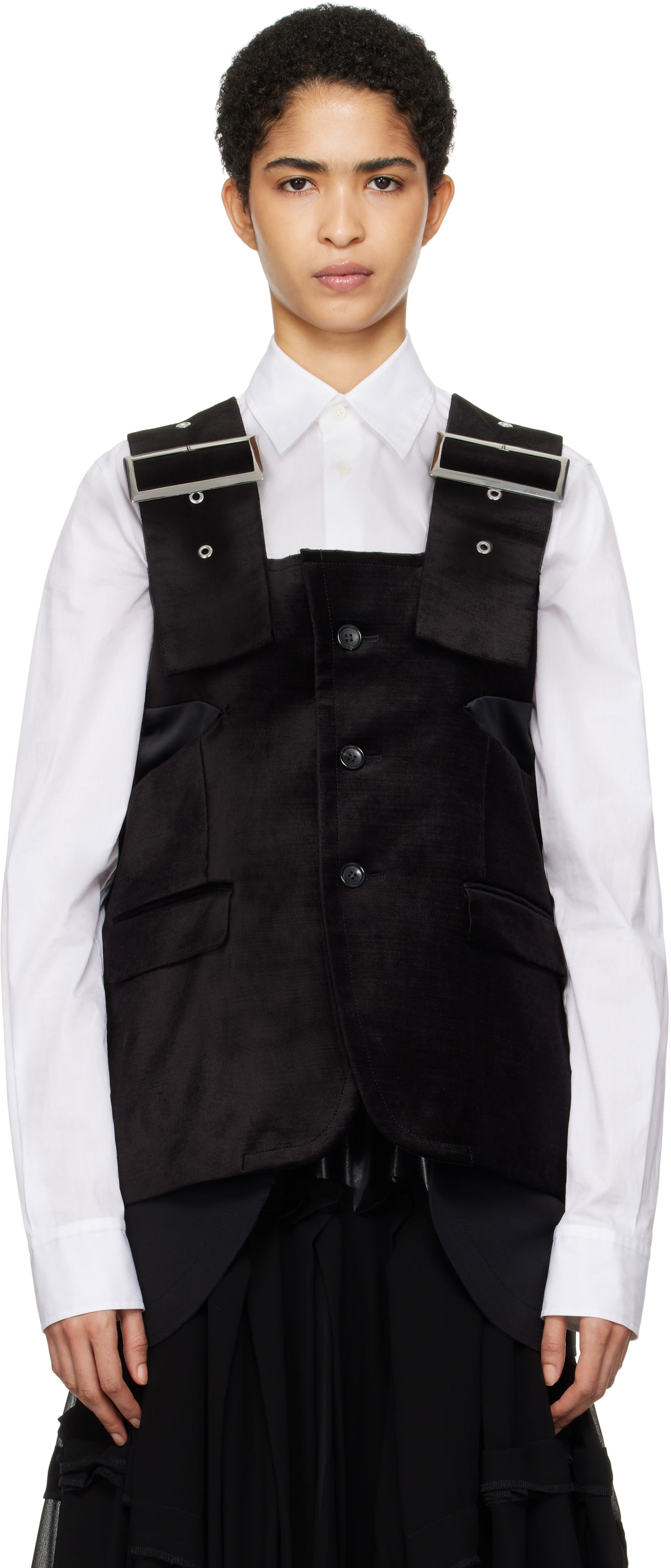 Vest Comme des Garçons Velvet Tank Top Sort | GN-J006-051, 0