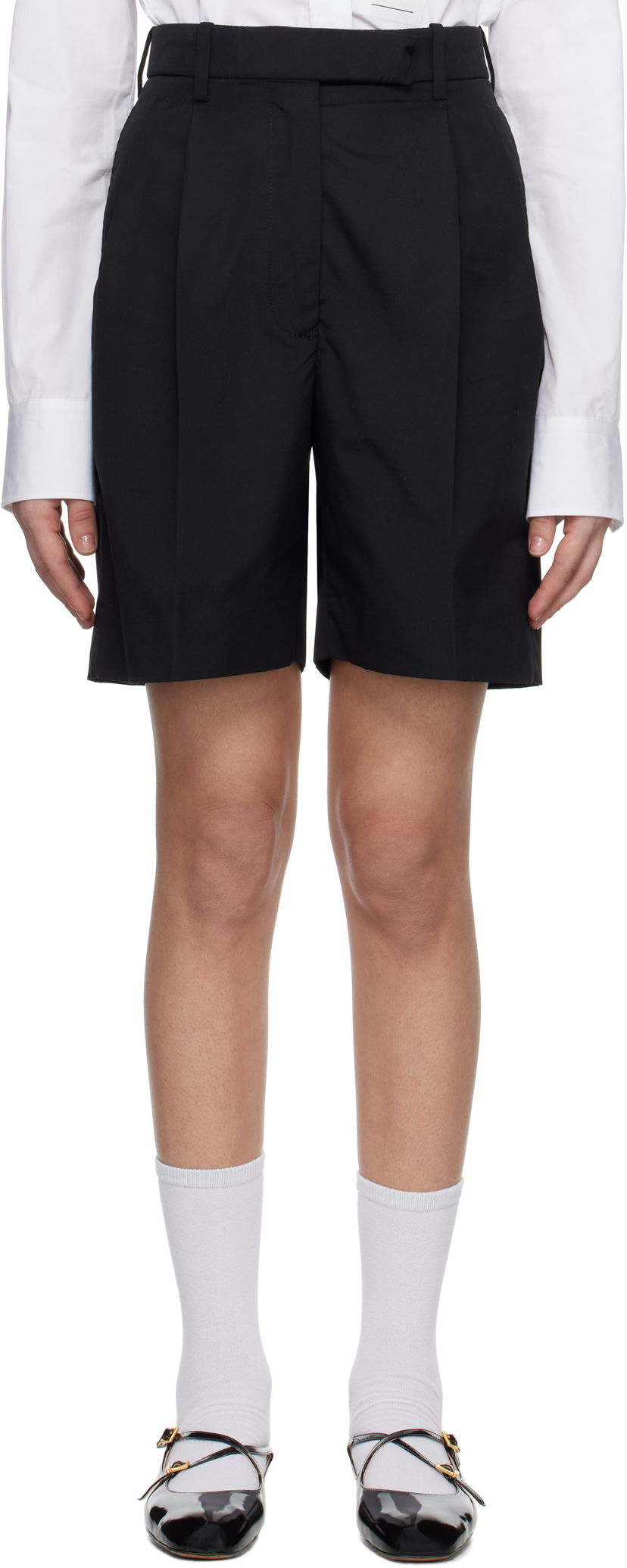 Shorts Thom Browne Thom Browne Typewriter Cloth Double Pleat Shorts Sort | FTC501U-04502