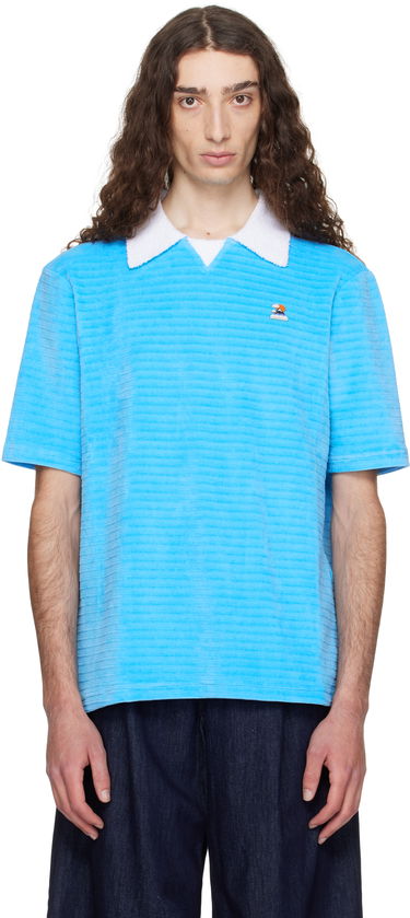 Polo skjorte Casablanca Casablanca Knit Piqué Polo Blå | MPF25-JTP-243-03, 0