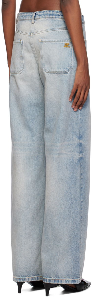 Jeans Courrèges Multiflex Wide Leg Jeans Blå | 124DPA187DE0016, 2