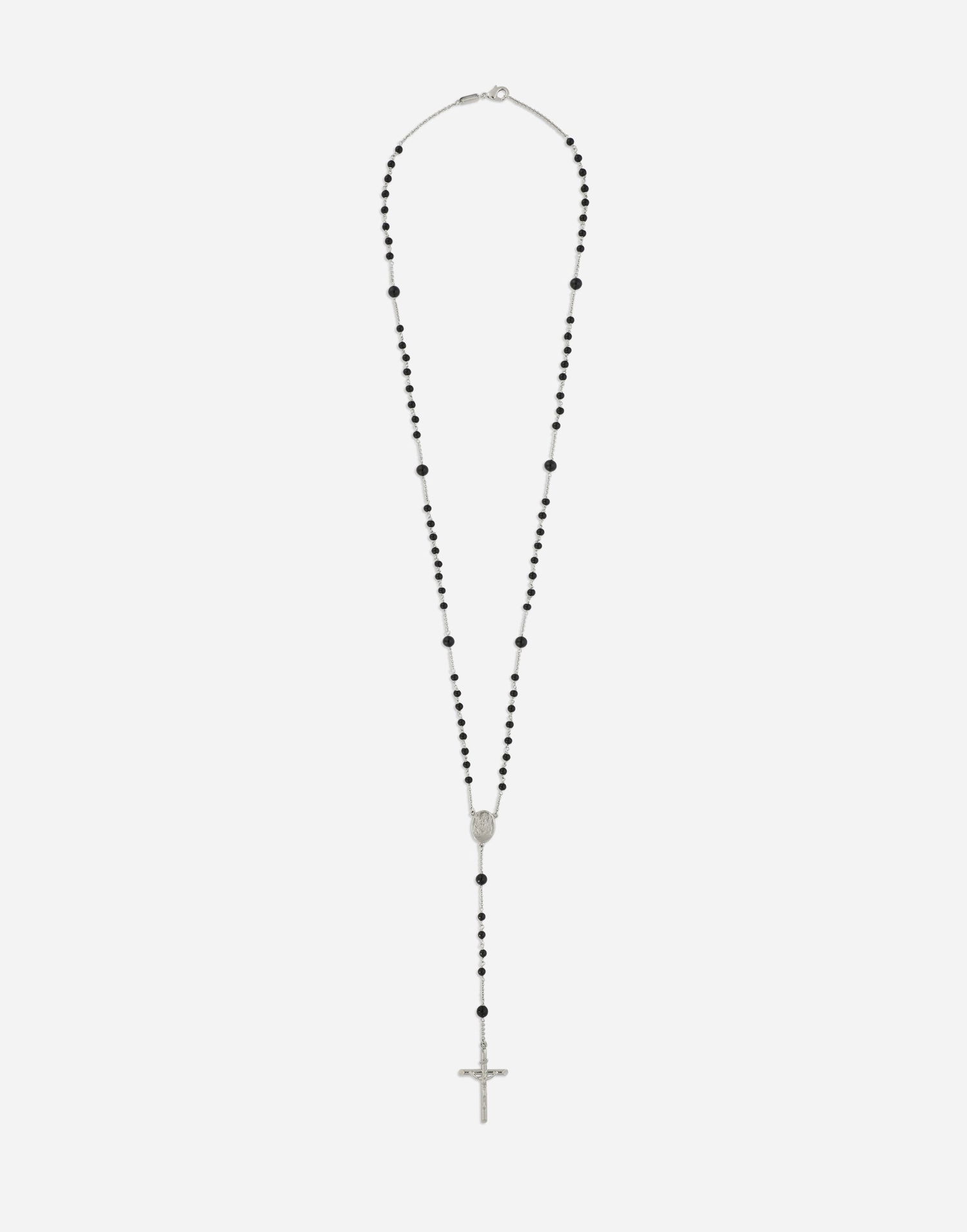 Halskæde Dolce & Gabbana Dolce & Gabbana Rosary Necklace with Cross Sort | WNP4C3W111187655, 0